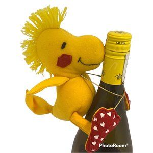 Peanuts Woodstock Valentines Bottle Candy Wrap Plush Toy Heart Feet 6"